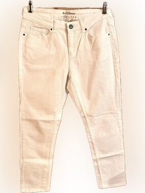 Ruff Hewn White High Rise Straight Leg Jeans Size 8 Coastal Cowgirl Stretch Deni